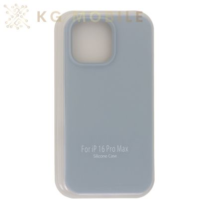 Силиконов Кейс Full Pure Color  за  iPhone 16 Pro Max -  Grey Blue