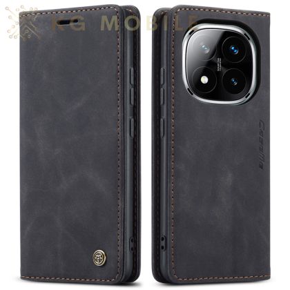 CaseMe Калъф Тип Тефтер За Xiaomi Redmi Note 14 Pro 5G / Note 14 Pro+ 5G / Poco X7 - черно