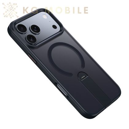 Силиконов Кейс Rotation Bracket Magnetic за iPhone 17 Pro Max - черен