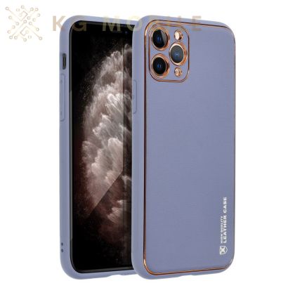 Силиконов Кейс LEATHER Case for IPHONE 12 PRO MAX  blue