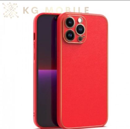 Силиконов Кейс LEATHER Case for IPHONE 11 - Червен