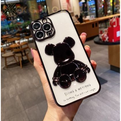 Силиконов Кейс BEAR CASE IPHONE 13 - Черен