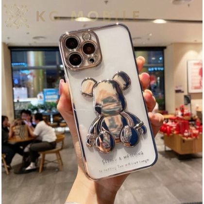 Силиконов Кейс BEAR CASE IPHONE 13 - Сив