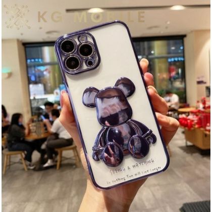 Силиконов Кейс BEAR CASE IPHONE 13 - Лилав