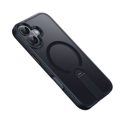 Силиконов Кейс Rotation Bracket Magnetic за iPhone 17 - черен