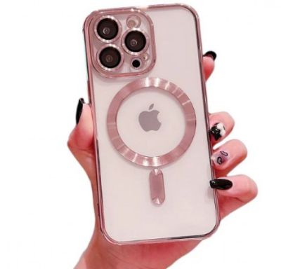 Кейс  Luxury Case with Magsafe iPhone 13 PRO MAX - Розов