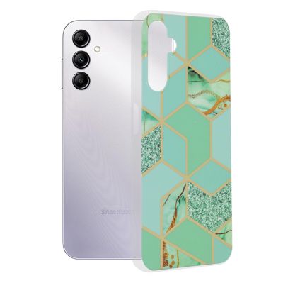 Силиконов гръб Marble Series за Samsung A14 4G/5G - Green Hex