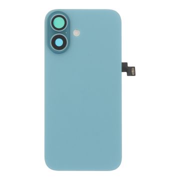 Заден капак за iPhone 16 оборудван + стъкло камера + метална пластина + светкавица - teal, зелен /  OEM /