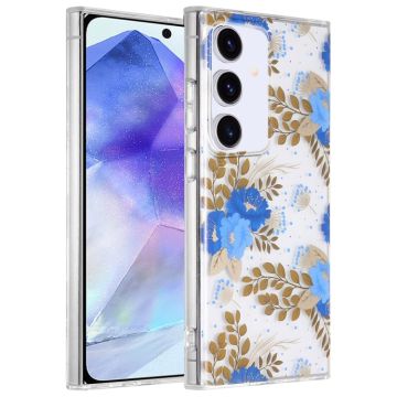 Силиконов Кейс Hybrid за Samsung Galaxy A55 5G - син божур