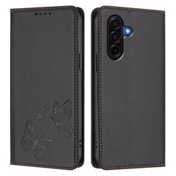 Калъф Тип Тефтер Butterfly За Samsung Galaxy A57 5G - черен