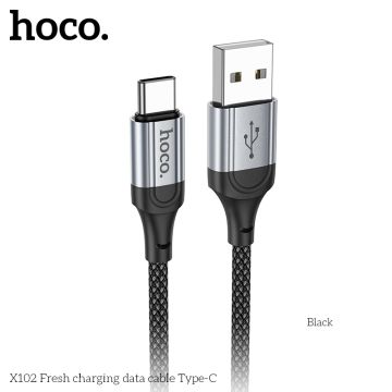 HOCO Кабел USB  към Type-C „ X102 Fresh  (1M) - Черен