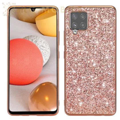 Силиконов Кейс Glitter за Samsung Galaxy A12 - Rose Gold