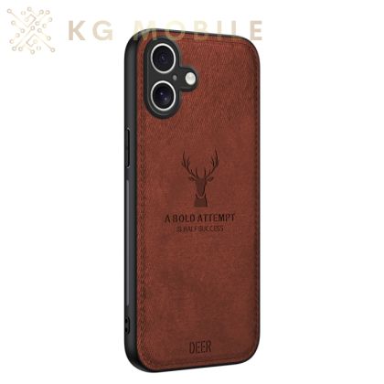Силиконов Кейс Deer за iPhone 16 - кафяв