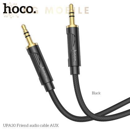 HOCO UPA30 Friend Аудио кабел 3.5mm към  3.5mm ,1M , Черен 