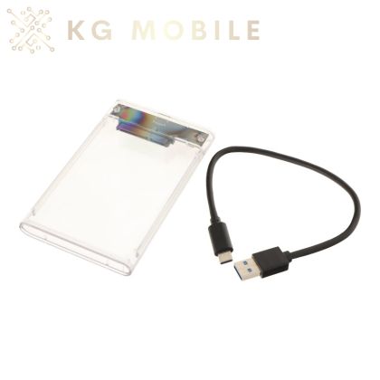 Кутия за твърд диск Type-C HDD, 2.5-инчов SATA SSD, с Type-C кабел, прозрачен