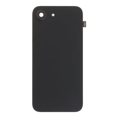 Заден капак за iphone 16e оборудван + стъкло камера + метална пластина + светкавица - black, черен / OEM /