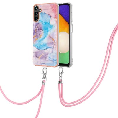 Силиконов Кейс Electroplating за Samsung Galaxy A55 5G - син мрамор