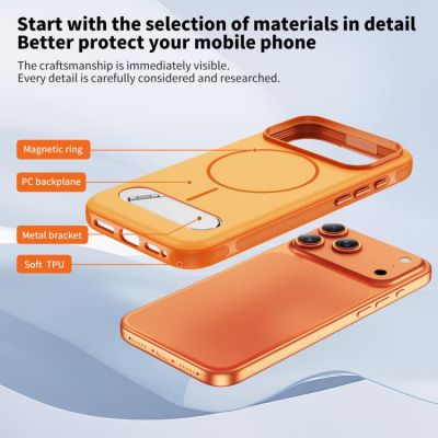 Силиконов Кейс Imitation за iPhone 17 Pro - оранжев