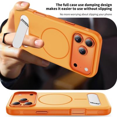 Силиконов Кейс Imitation за iPhone 17 Pro - оранжев