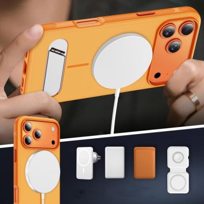 Силиконов Кейс Imitation за iPhone 17 Pro - оранжев