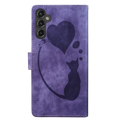 Калъф Тип Тефтер Heart За Samsung Galaxy A37 5G - лилав