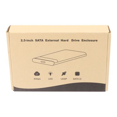 Кутия за твърд диск Type-C HDD, 2.5-инчов SATA SSD, с Type-C кабел, прозрачен