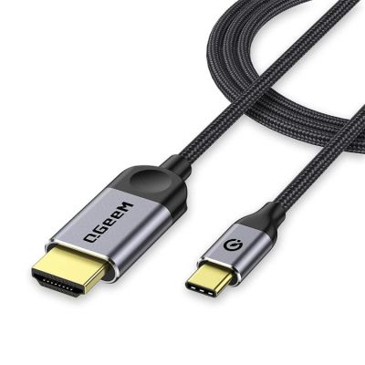 Кабел QGeeM USB-C към HDMI кабел - 4K@30Hz , съвместим за iPhone 15 Pro Max, Galaxy, MacBook Pro/air, Dell XPS