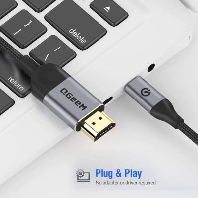 Кабел QGeeM USB-C към HDMI кабел - 4K@30Hz , съвместим за iPhone 15 Pro Max, Galaxy, MacBook Pro/air, Dell XPS