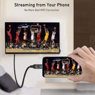 Кабел QGeeM USB-C към HDMI кабел - 4K@30Hz , съвместим за iPhone 15 Pro Max, Galaxy, MacBook Pro/air, Dell XPS