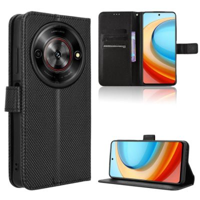 Diamond Калъф Тип Тефтер За ZTE Blade A75 5G, Vivacom 5G Pro UG Phone - черен