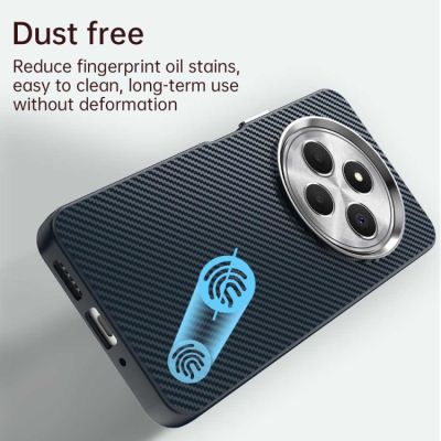 Кейс Carbon Fiber за Xiaomi Redmi 14C / Poco C75 - син