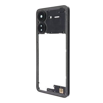 Средна рамка за Xiaomi Redmi 13C, Xiaomi Poco C65 / black, черен / ORG /