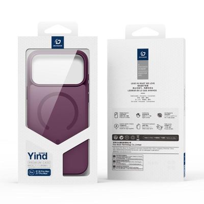 Кейс DUX DUCIS Yind Series Matte за iPhone 17 Pro Max / 18 Pro Max - Dark Cherry